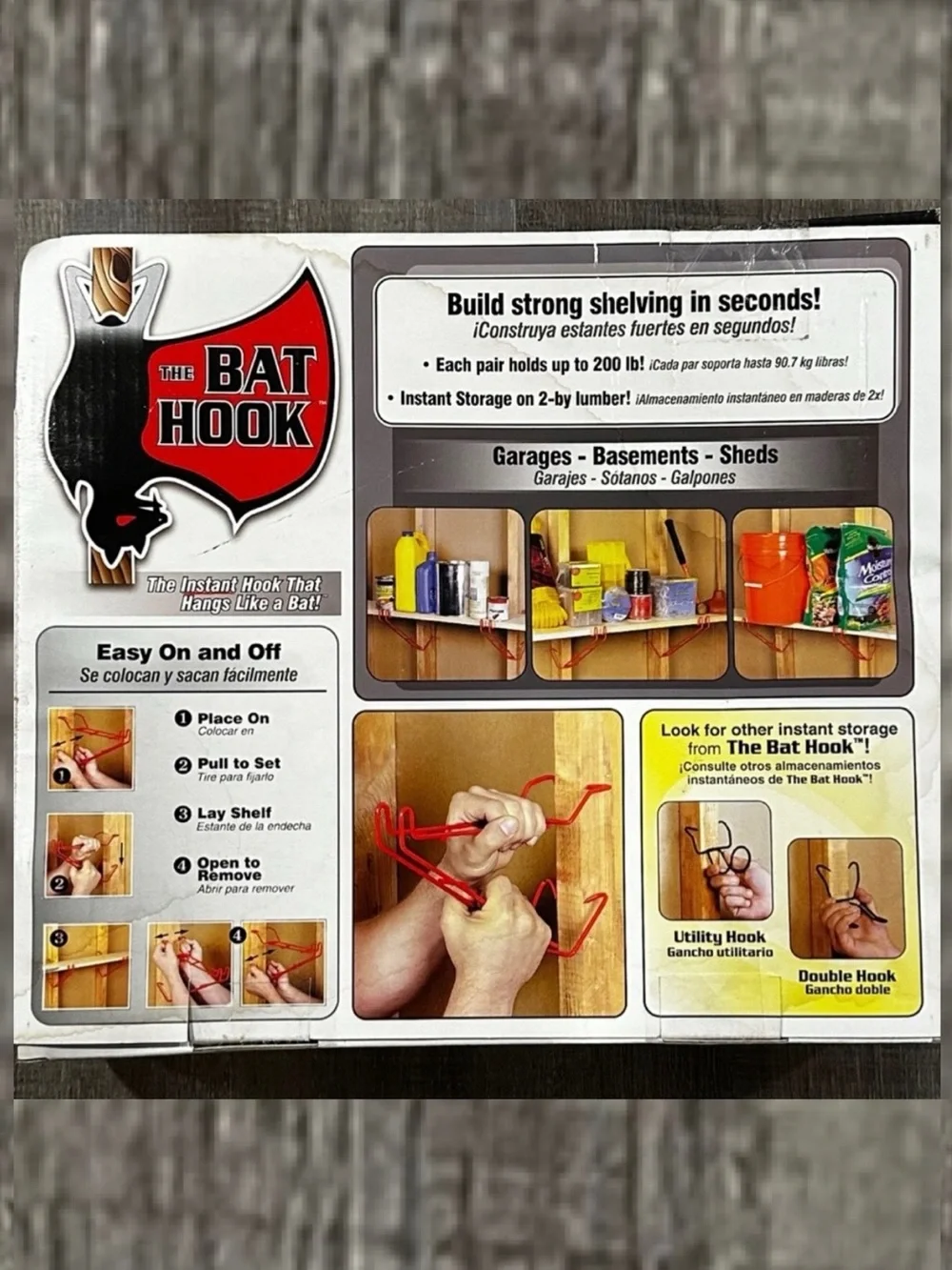 New Bat Hook Instant Shelf Brackets